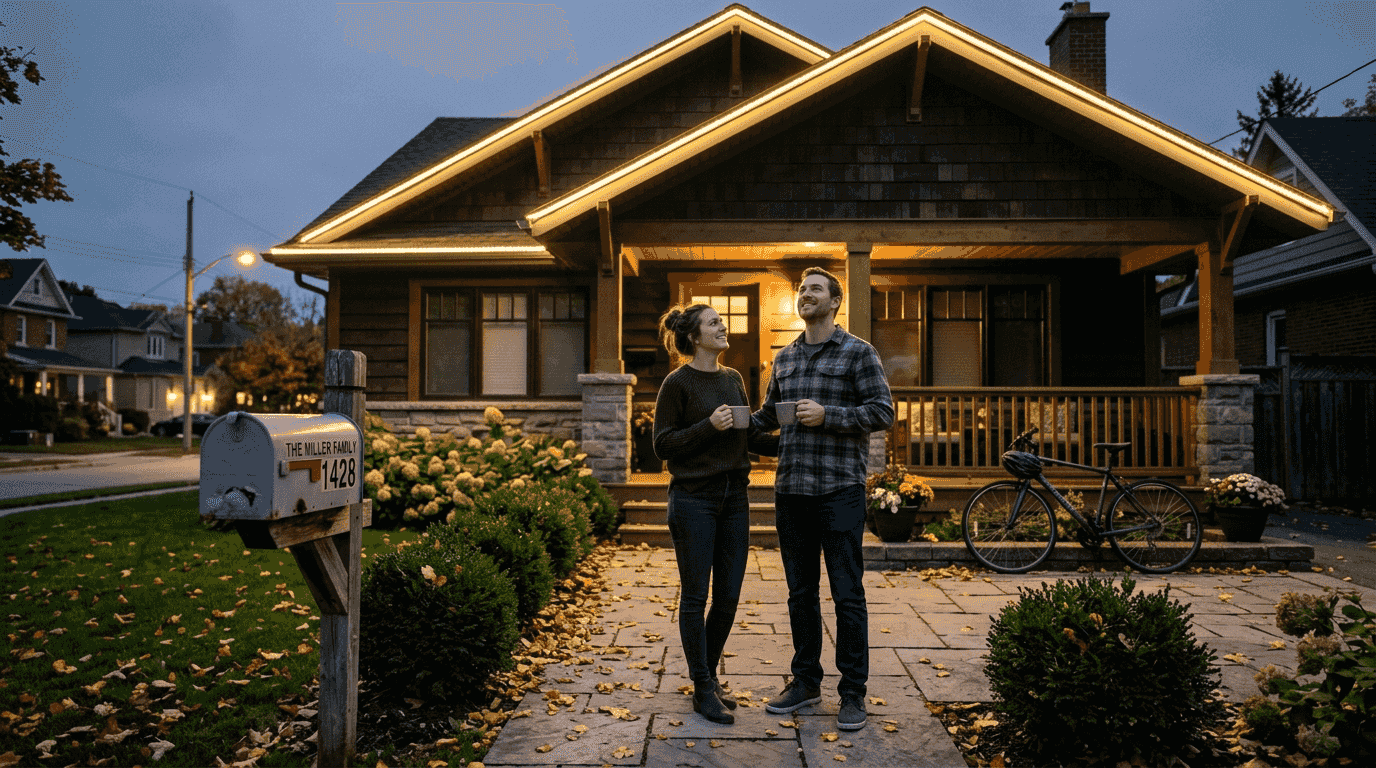 Enhance curb appeal with permanent outdoor LED lighting